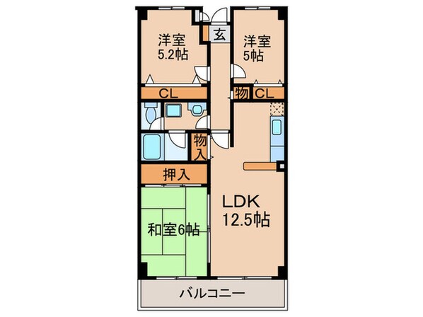 ベルヴィ西浦の物件間取画像